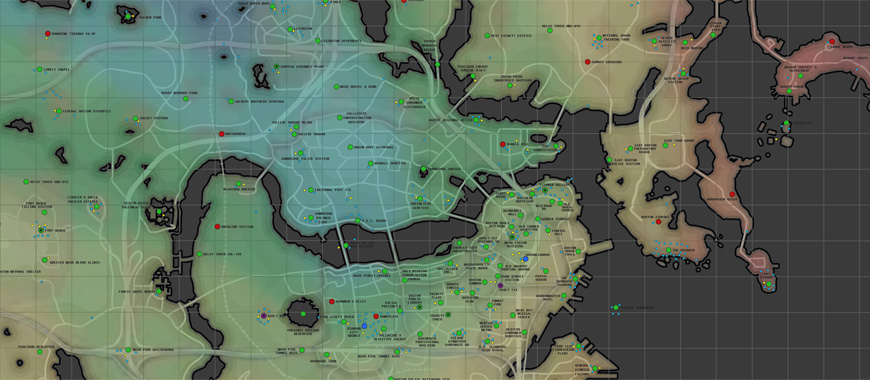 Fallout 4 Detailed Map Fallout 4 Detailed Map